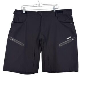 Arsuxeo Shorts Mens 2XL Black Softshell Cycling Hiking Water Resistant Stretch